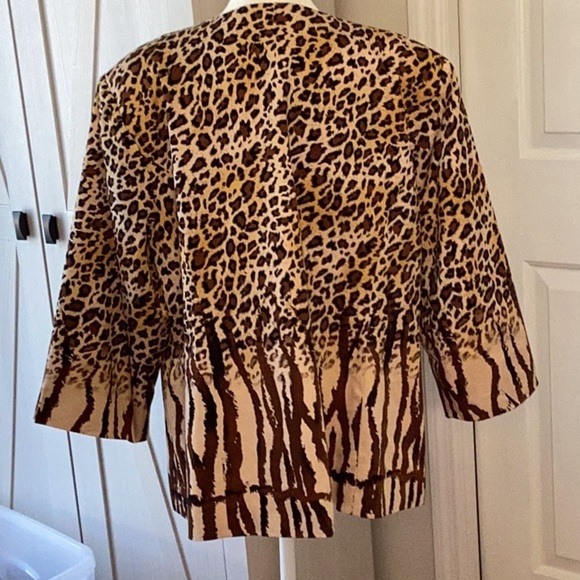 Silk Land Collection women's jacket Leopard pattern size 1 XL - Picture 4 of 6